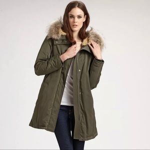 Green Theory Parka Down & Raccoon fur trim medium